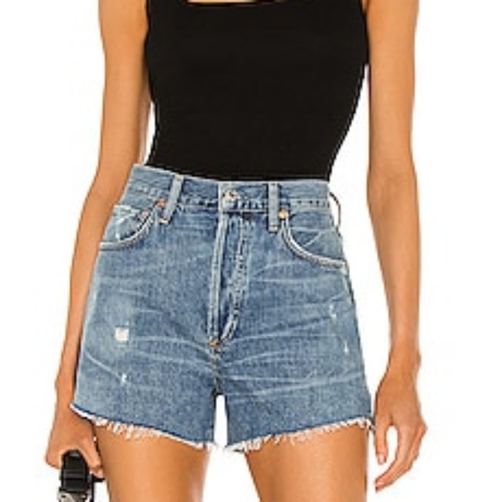 Citizens of Humanity - Women's Marlow Easy Shorts, Seaward, Blue, Size 29 - Picture 4 of 6